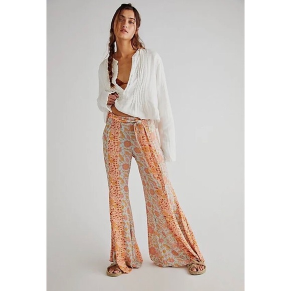 Free People Bali Sultry Boho Flare Pants - Picture 1 of 4